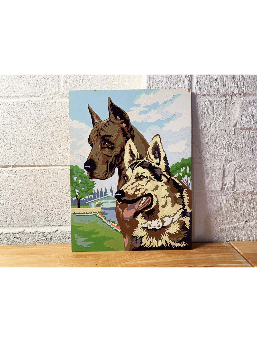 Paint by Number Dog Art Dane & German Shepherd